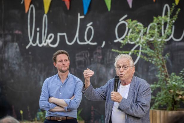 Clement Beaune attends legislative elections campaign in Paris