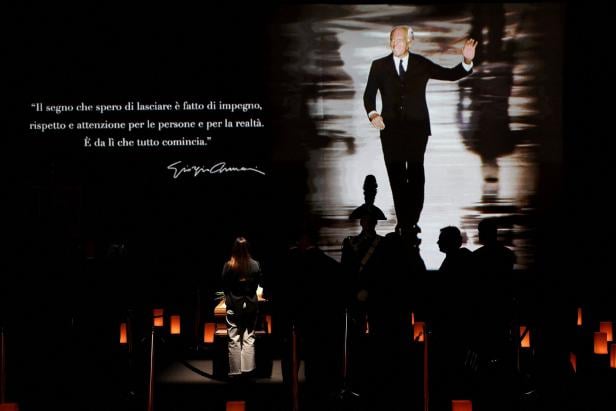 Designer Giorgio Armani lies in state, in Milan