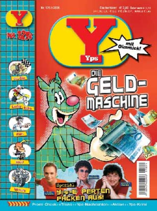 Das Cover des Yps-Magazins mit dem Titel „Die Geldmaschine“.