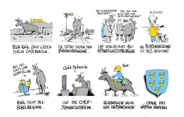 Eine Karikatur
