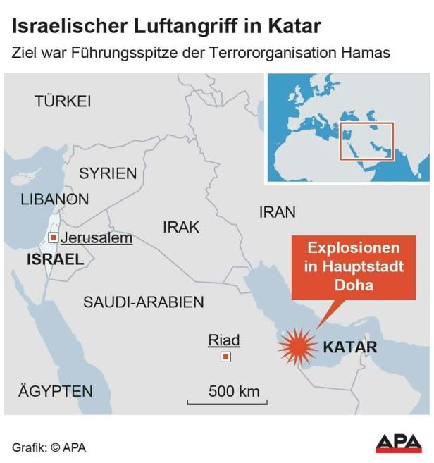 Israelischer Luftangriff in Katar Israelischer Luftangriff in Katar