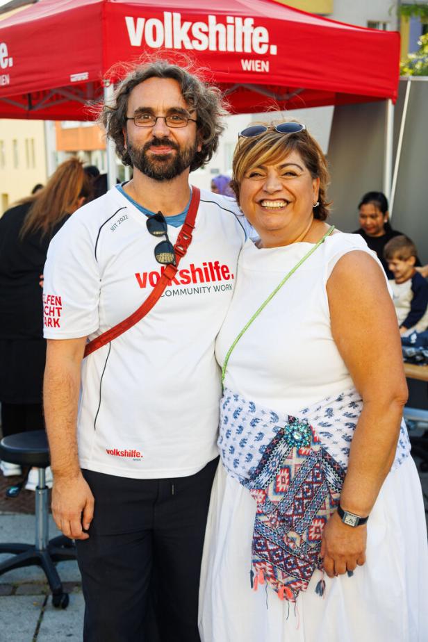 Amar Rajković und Gülten Karagöz beim Salon Sozial.