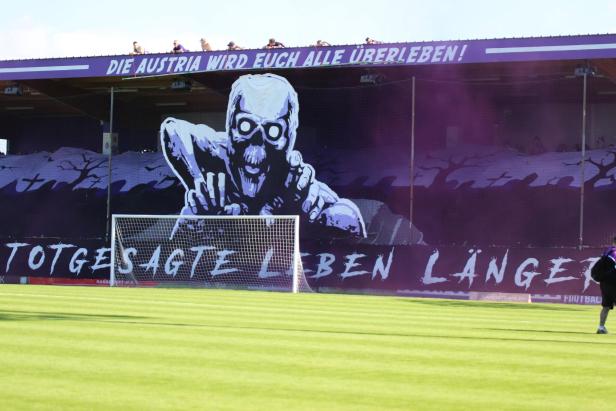Eine Choreographie der Fans von Austria Salzburg