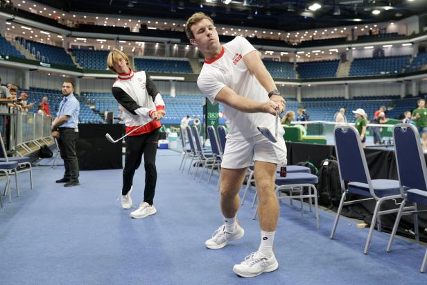 Neumayer und Miedler mit ihrem Golf-Jubel