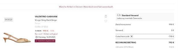 Mit diesem Code bekommt man bei Fashionette Rabatte auf Schuhe.