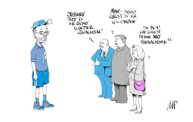Eine Karikatur mit Herbert Kickl