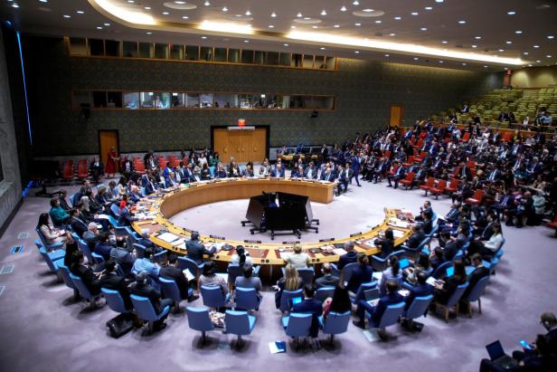 Emergency meeting of the United Nations Security Council at U.N. headquarters in New York