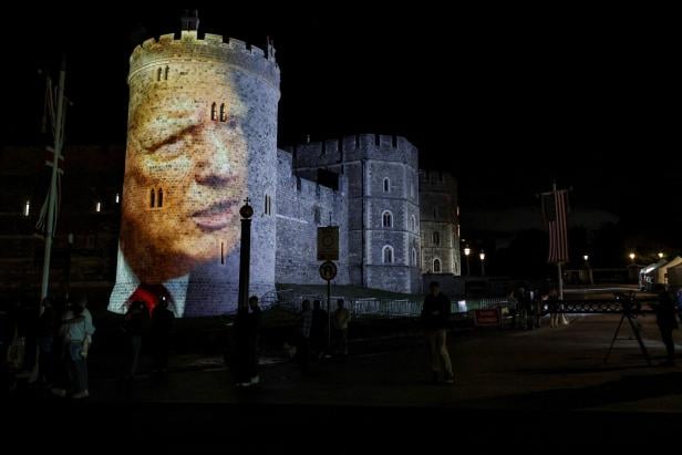 Foto von Trump auf Schloss Windsor