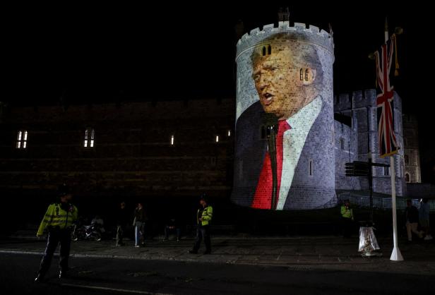 Foto von Trump auf Schloss Windsor