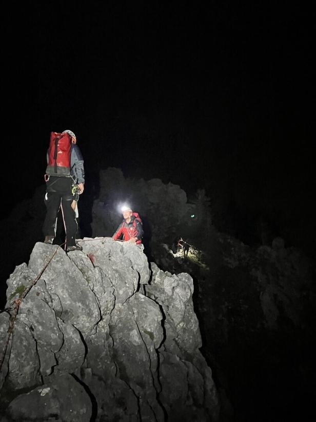 Nächtlicher Einsatz am Stadelwandgrat am Schneeberg