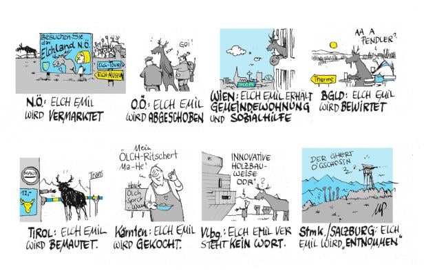 Eine Karikatur