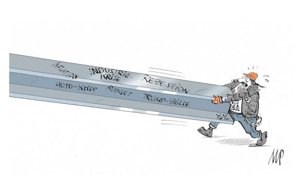 Heavy Metall-gewerkschafter Eine Karikatur