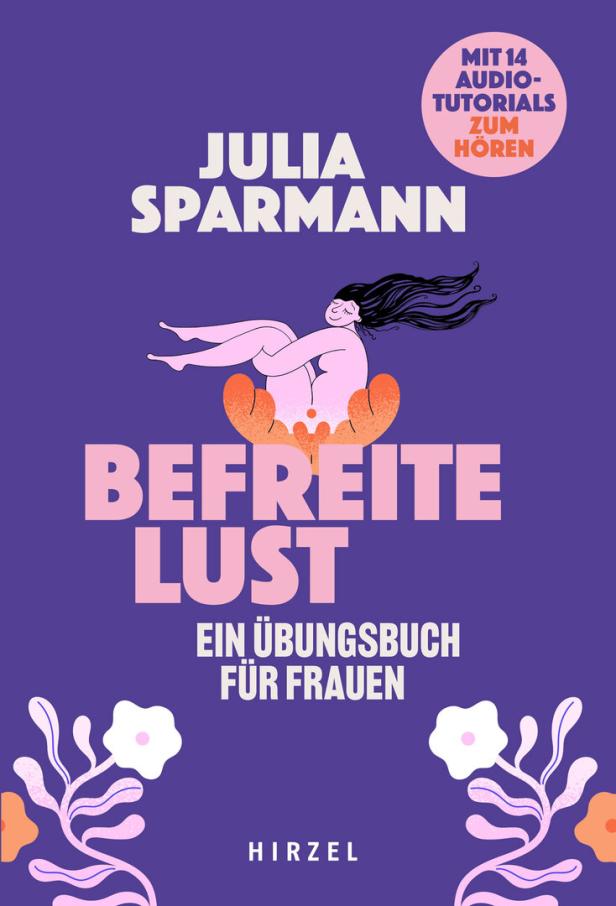Das Cover des Buches „Befreite Lust“ von Julia Sparmann zeigt eine stilisierte Frau in einer Blüte.