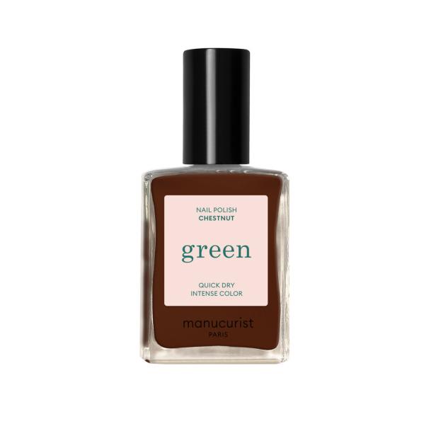 Eine Flasche Nagellack der Marke Manucurist in der Farbe Chestnut.