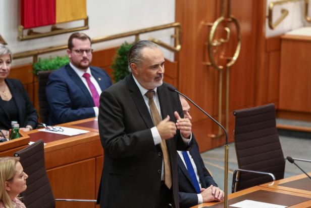 Hans Peter Doskozil bei seiner Rede