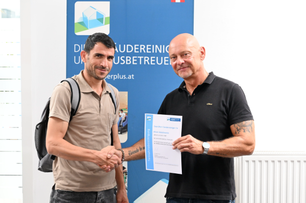 Altaan Abdullmenim mit Kursleiter Kurt Gabriel