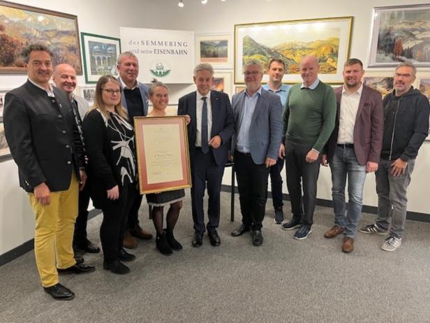 Gründung des Vereins Welterbe Semmeringeisenbahn mit den politischen Vertretern der beiden Bundesländer Niederösterreich und Steiermark