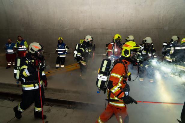 Großeinsatz im Koralmtunnel zum Abschluss der Übungsphase