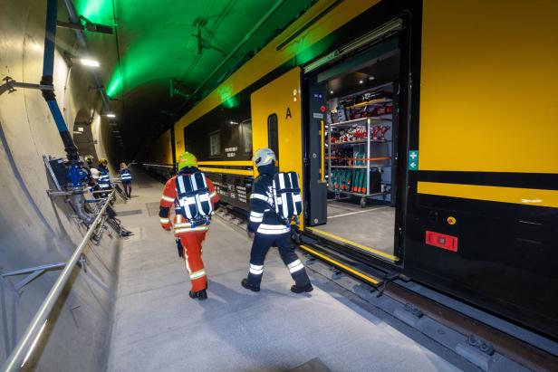 Großeinsatz im Koralmtunnel zum Abschluss der Übungsphase