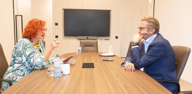 Interview mit Unternehmer Stephan Zöchling am 10.09.2025 in Wien.
