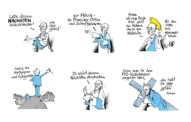Eine Karikatur von Michael Pammesberger