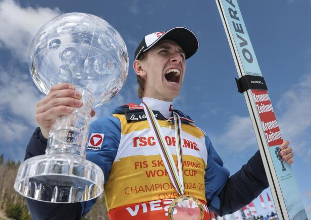 Skispringer Daniel Tschofenig gewann in der Saison 2024/'25 den Gesamtweltcup und die Vierschanzentournee