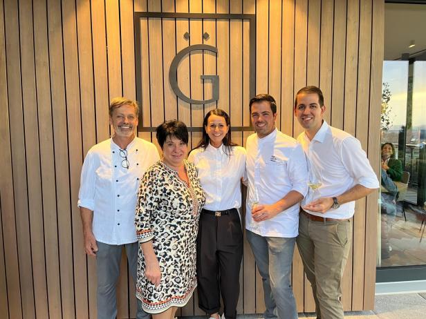 Karl und Gerti Görg mit Andrea List-Margreiter (Wirtschaftskammer) und Stefan und Martin Görg