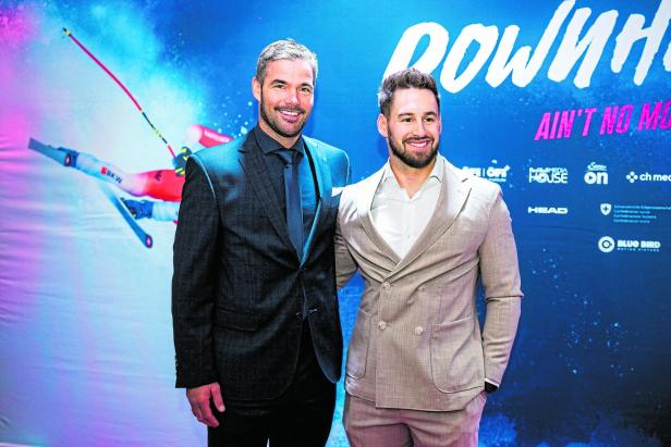 Vincent Kriechmayr mit seinem ÖSV-Abfahrerkollegen Daniel Hemetsberger