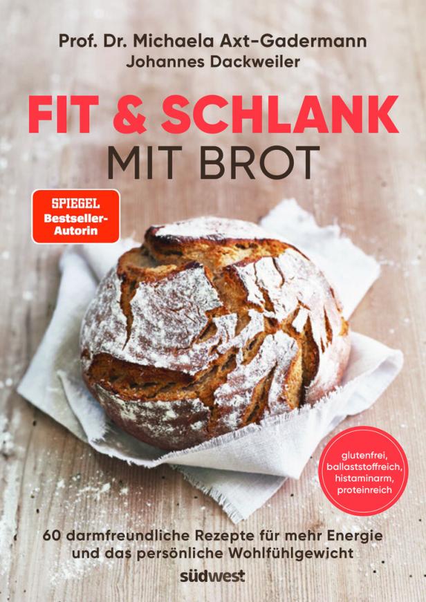 "Fit & schlank mit Brot“ von Ernährungsmedizinerin Michaela Axt-Gadermann und Brotsommelier  Johannes Dackweiler, erschienen im Südwest Verlag