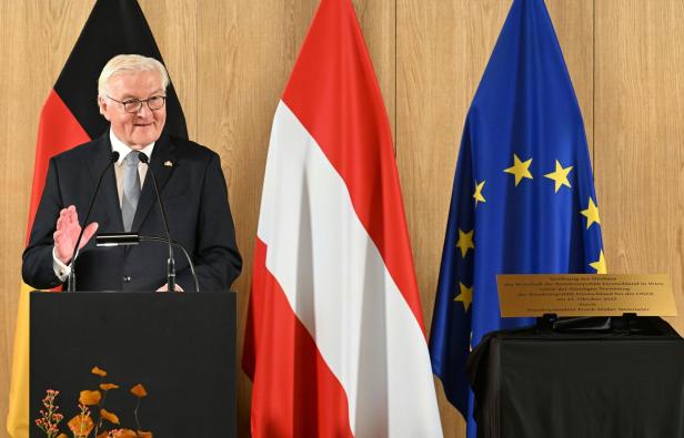 Der deutsche Bundespräsident Frank-Walter Steinmeier auf Staatsbesuch in Wien.