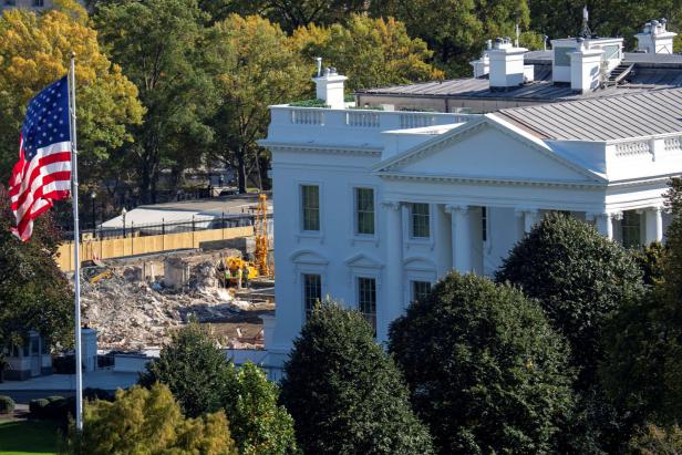 The demolition of the East Wing of the White House, in Washington