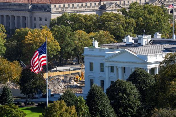 The demolition of the East Wing of the White House, in Washington