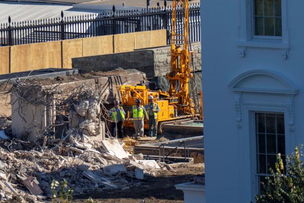The demolition of the East Wing of the White House, in Washington