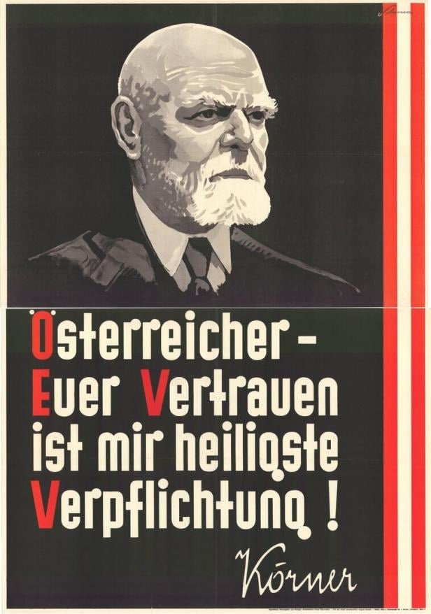 Wahlplakat Theodor Körners aus 1951