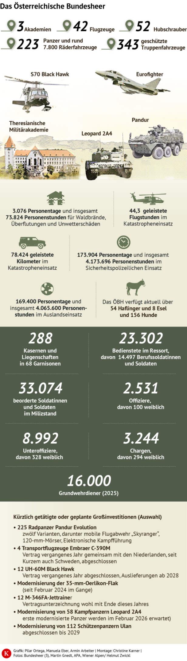 Das Bundesheer in Zahlen