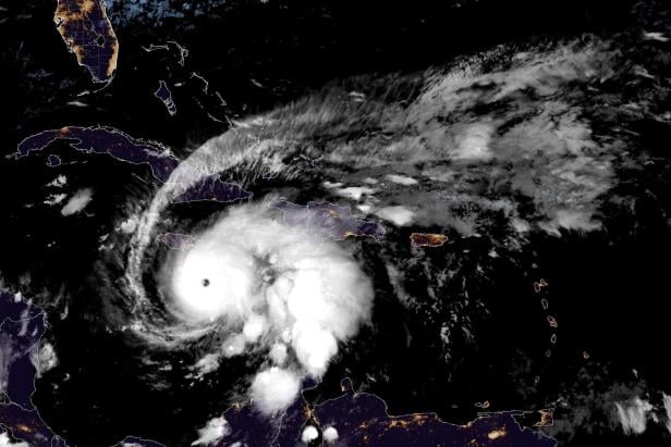 Hurricane Melissa, which has developed into a Category 4 hurricane, moves westward in the Caribbean Sea towards Jamaica