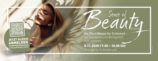 Plakat der Sense of Beauty Veranstaltung