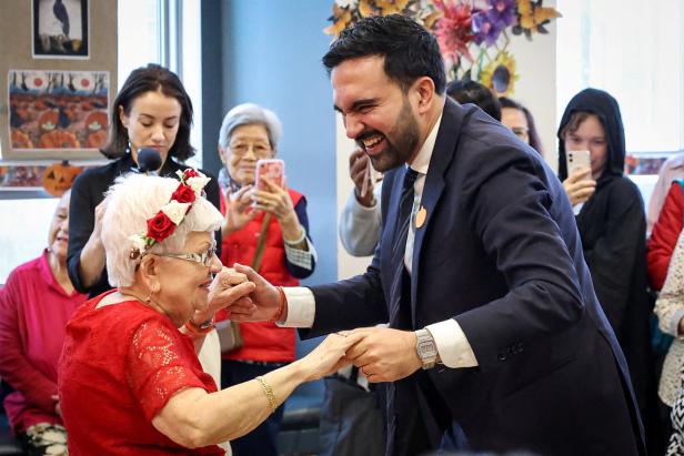 Democratic candidate for New York City Mayor, Zohran Mamdani, campaigns in Manhattan, New York City