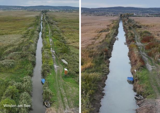 Schilfkanalertüchtigung Winden am See – Vergleichsbilder