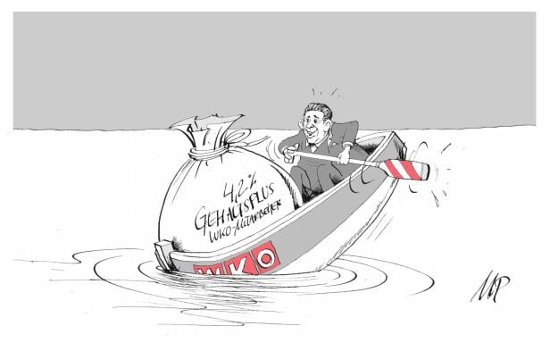 Karikatur von Michael Pammesberger.