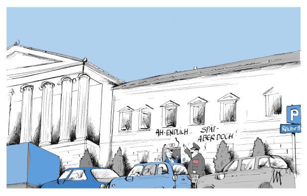 Österreichisches Parlament. Hintertür.