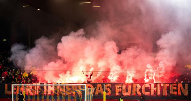 Der SKN-Fanblock in St. Pölten