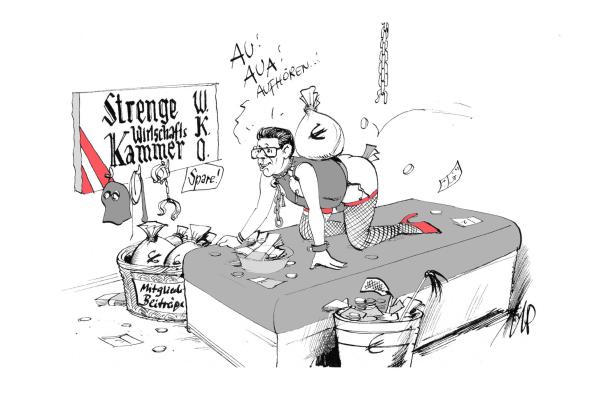 Karikatur von Michael Pammesberger.