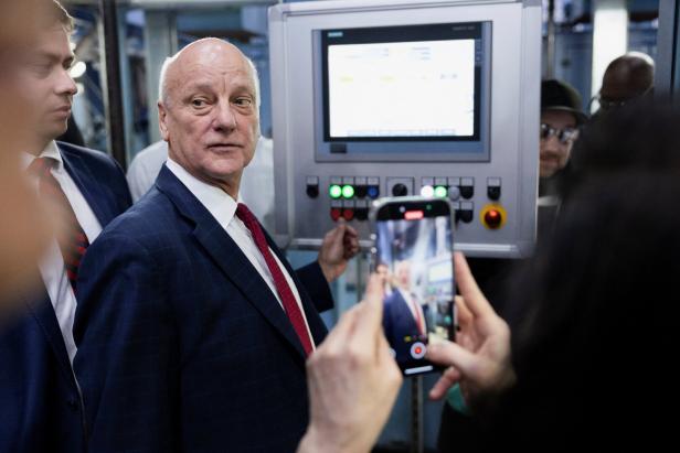 U.S. Treasurer Brandon Beach visits the United States Mint in Philadelphia