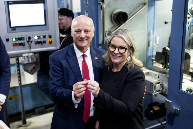 U.S. Treasurer Brandon Beach visits the United States Mint in Philadelphia