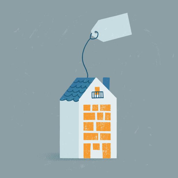 Haus mit Preisschild