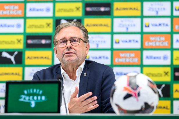 FUSSBALL: PK RAPID VORSTELLUNG STÖGER ALS NEUER TRAINER: WRABETZ