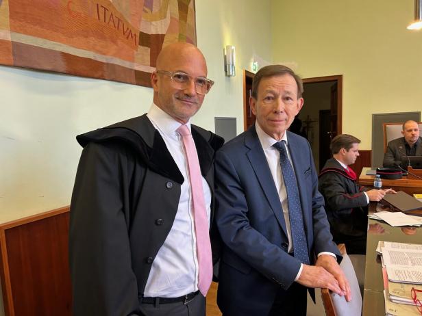 Strafverteidiger Nikolaus Rast und Rudi Mayer