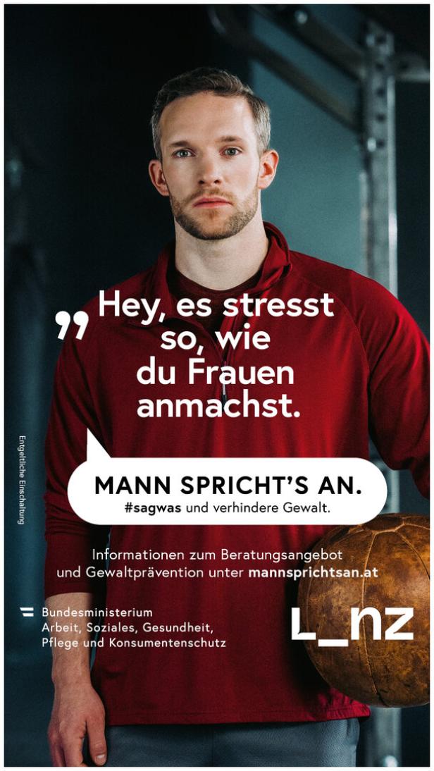 Mann mit einem Spruch