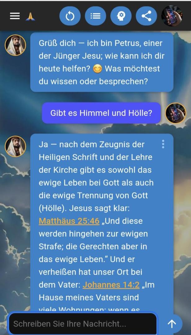 Screenshot: Text mit Jesus